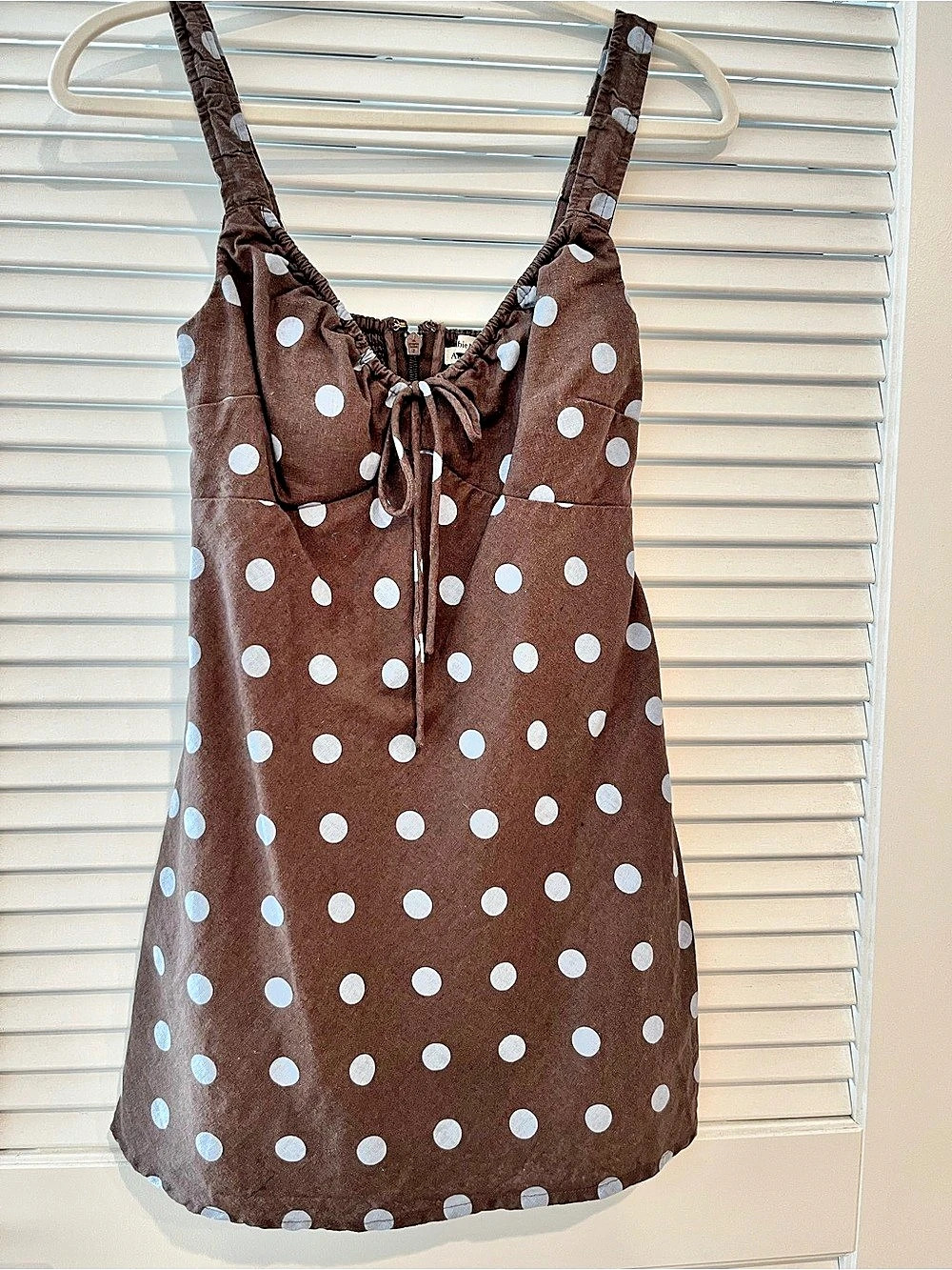 Abercrombie & Fitch Polka Dot dress in Brown & White Size small petite